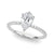 Pear Hidden Halo  Pavé Engagement Ring