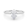 Pear Hidden Halo Pavé Engagement Ring DiamondStatus