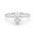 Pear Hidden Halo  Pavé Engagement Ring