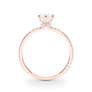 Pear Hidden Halo Pavé Engagement Ring DiamondStatus