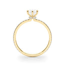 Pear Hidden Halo Pavé Engagement Ring DiamondStatus