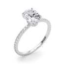Oval Hidden Halo Pavé Engagement Ring