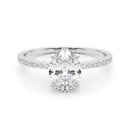 Oval Hidden Halo Pavé Engagement Ring