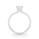 Oval Hidden Halo Pavé Engagement Ring