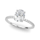 Oval Hidden Halo Pavé Engagement Ring