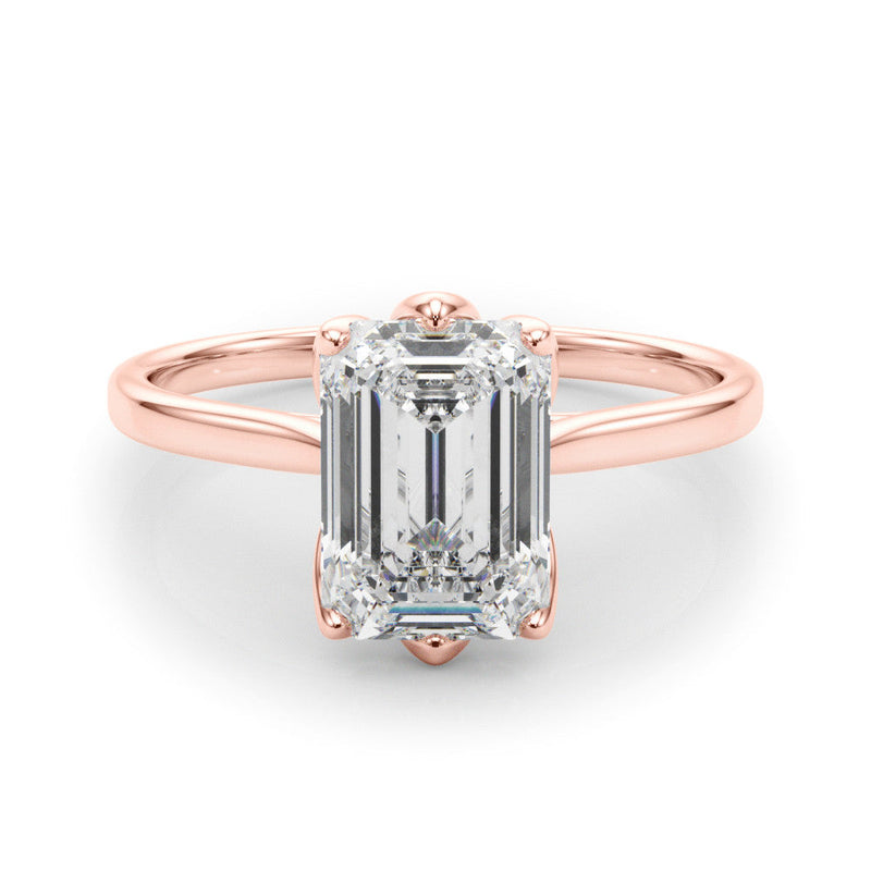 Emerald Solitaire Engagement Ring