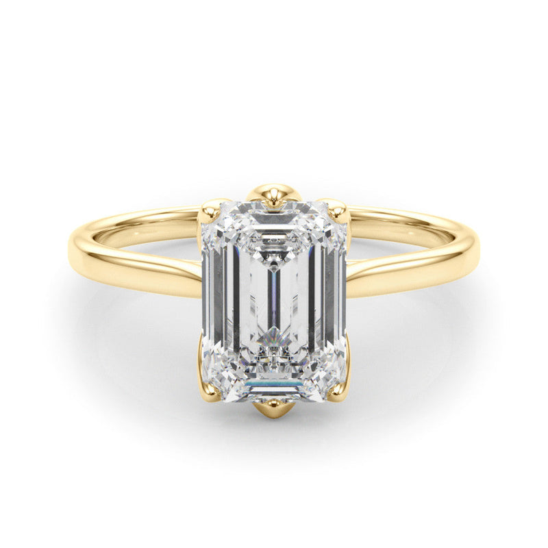 Emerald Solitaire Engagement Ring