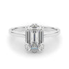 Emerald Solitaire Engagement Ring DiamondStatus