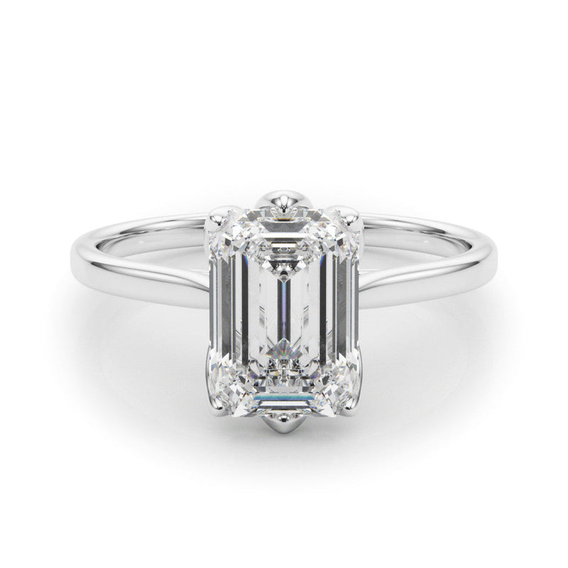 Emerald Solitaire Engagement Ring