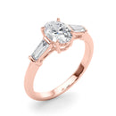 Oval Baguette Shoulders Engagement Ring
