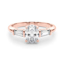 Oval Baguette Shoulders Engagement Ring