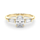 Oval Baguette Shoulders Engagement Ring