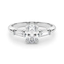 Oval Baguette Shoulders Engagement Ring