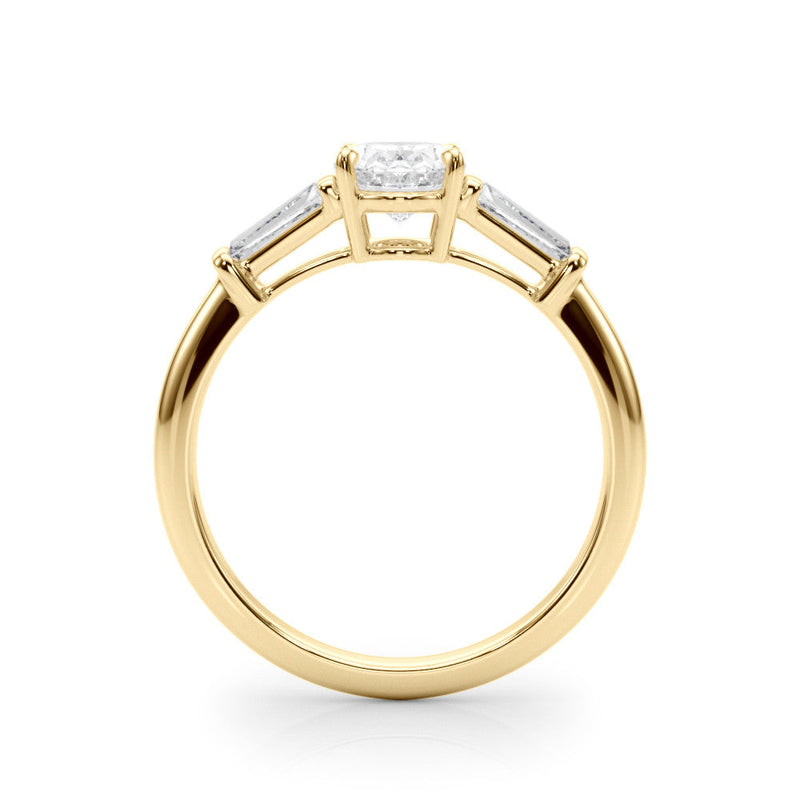 Oval Baguette Shoulders Engagement Ring