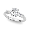 Oval Baguette Shoulders Engagement Ring