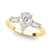 Pear Baguette Shoulders Engagement Ring