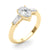 Pear Baguette Shoulders Engagement Ring