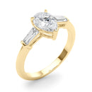 Pear Baguette Shoulders Engagement Ring