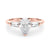 Pear Baguette Shoulders Engagement Ring