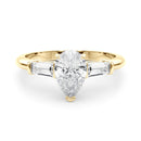 Pear Baguette Shoulders Engagement Ring