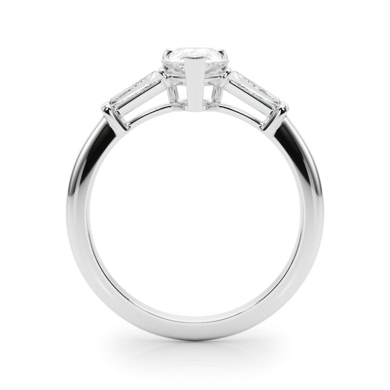 Pear Baguette Shoulders Engagement Ring