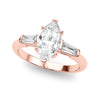 Marquise Baguette Shoulders Engagement Ring DiamondStatus