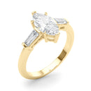 Marquise Baguette Shoulders Engagement Ring DiamondStatus