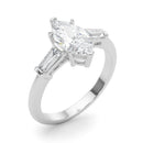 Marquise Baguette Shoulders Engagement Ring DiamondStatus