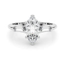 Marquise Baguette Shoulders Engagement Ring DiamondStatus