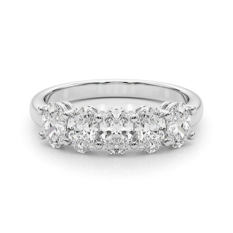 Oval Five Stone Wedding Ring