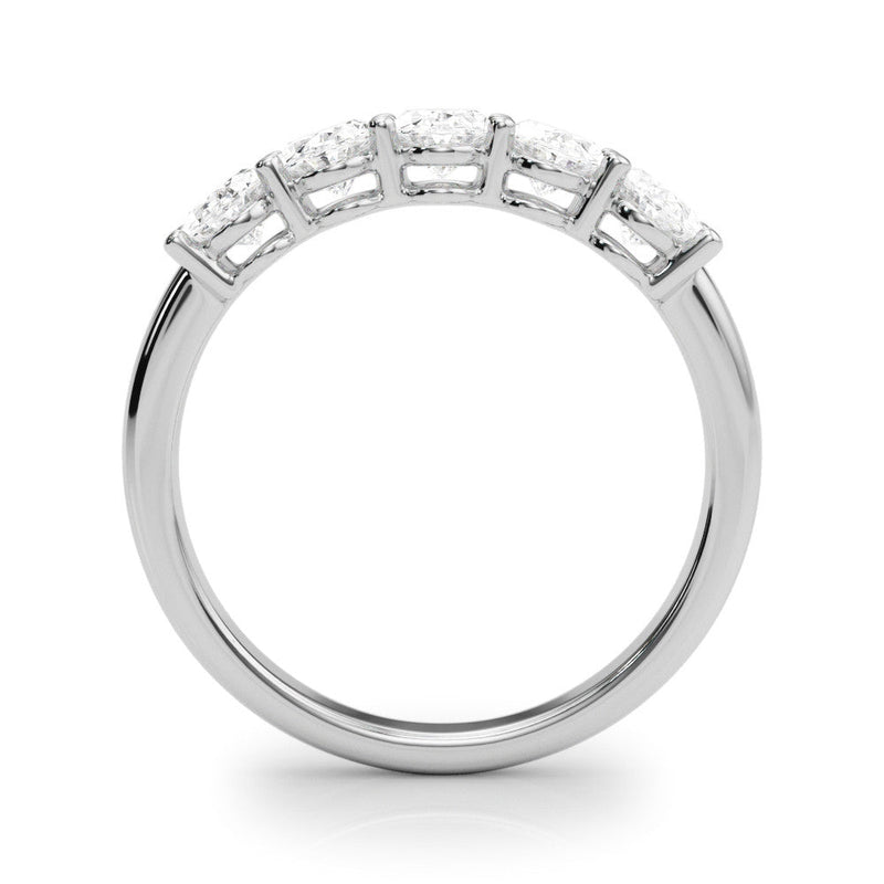 Oval Five Stone Wedding Ring