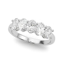 Oval Five Stone Wedding Ring
