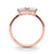 Emerald / Oval Two Stone Plain Diamond Ring