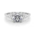 Round Cut Pear Shoulders Engagement Ring