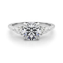 Round Cut Pear Shoulders Engagement Ring