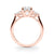 Round Cut Pear Shoulders Engagement Ring