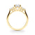 Round Cut Pear Shoulders Engagement Ring