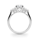 Round Cut Pear Shoulders Engagement Ring