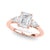 Emerald Cut Pear Shoulders Engagement Ring