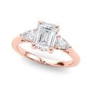 Emerald Cut Pear Shoulders Engagement Ring