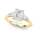 Emerald Cut Pear Shoulders Engagement Ring