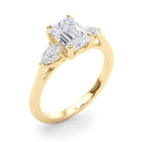 Emerald Cut Pear Shoulders Engagement Ring