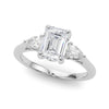 Emerald Cut Pear Shoulders Engagement Ring DiamondStatus