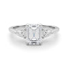 Emerald Cut Pear Shoulders Engagement Ring DiamondStatus