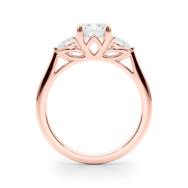 Emerald Cut Pear Shoulders Engagement Ring