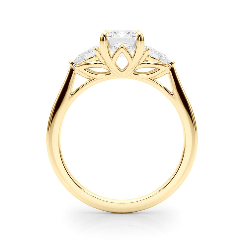 Emerald Cut Pear Shoulders Engagement Ring