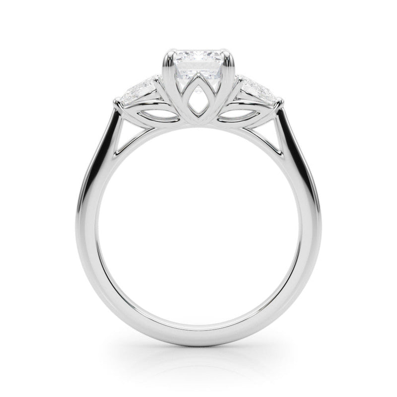 Emerald Cut Pear Shoulders Engagement Ring