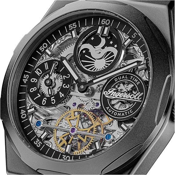 Ingersoll The Broadway Men's Watch Black Ceramic Skeleton Automatic I15102