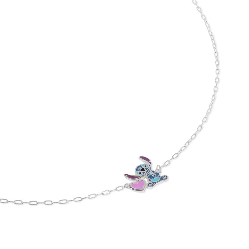 Disney Lilo & Stitch With Heart Silver Anklet