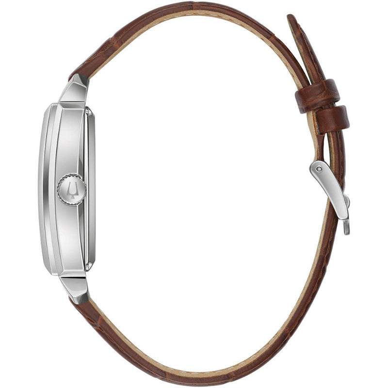 Bulova Sutton Men's Watch Heartbeat White Automatic Leather 96A268